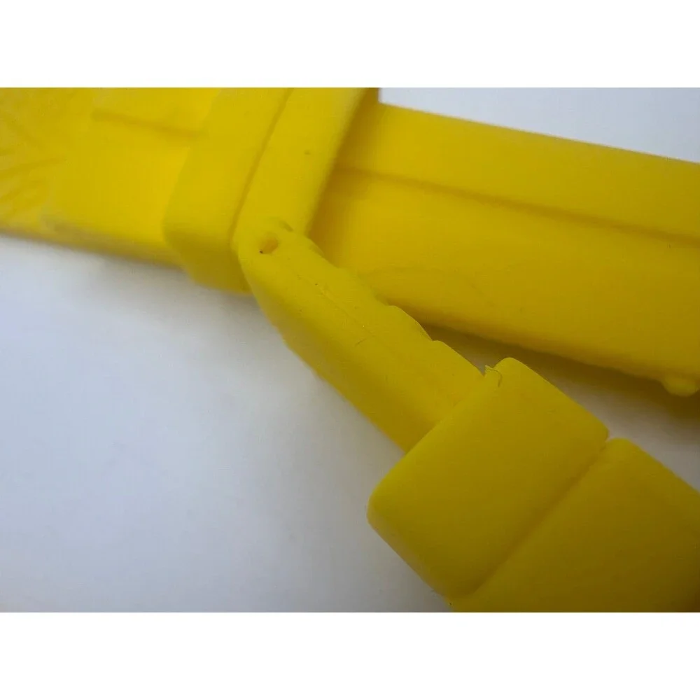 Lot of 2 Bright Yellow Rubber Watch Straps - 24mm Dive / Sport Bands
